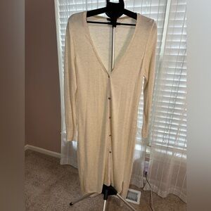 H by Halston Oatmeal long duster cardigan